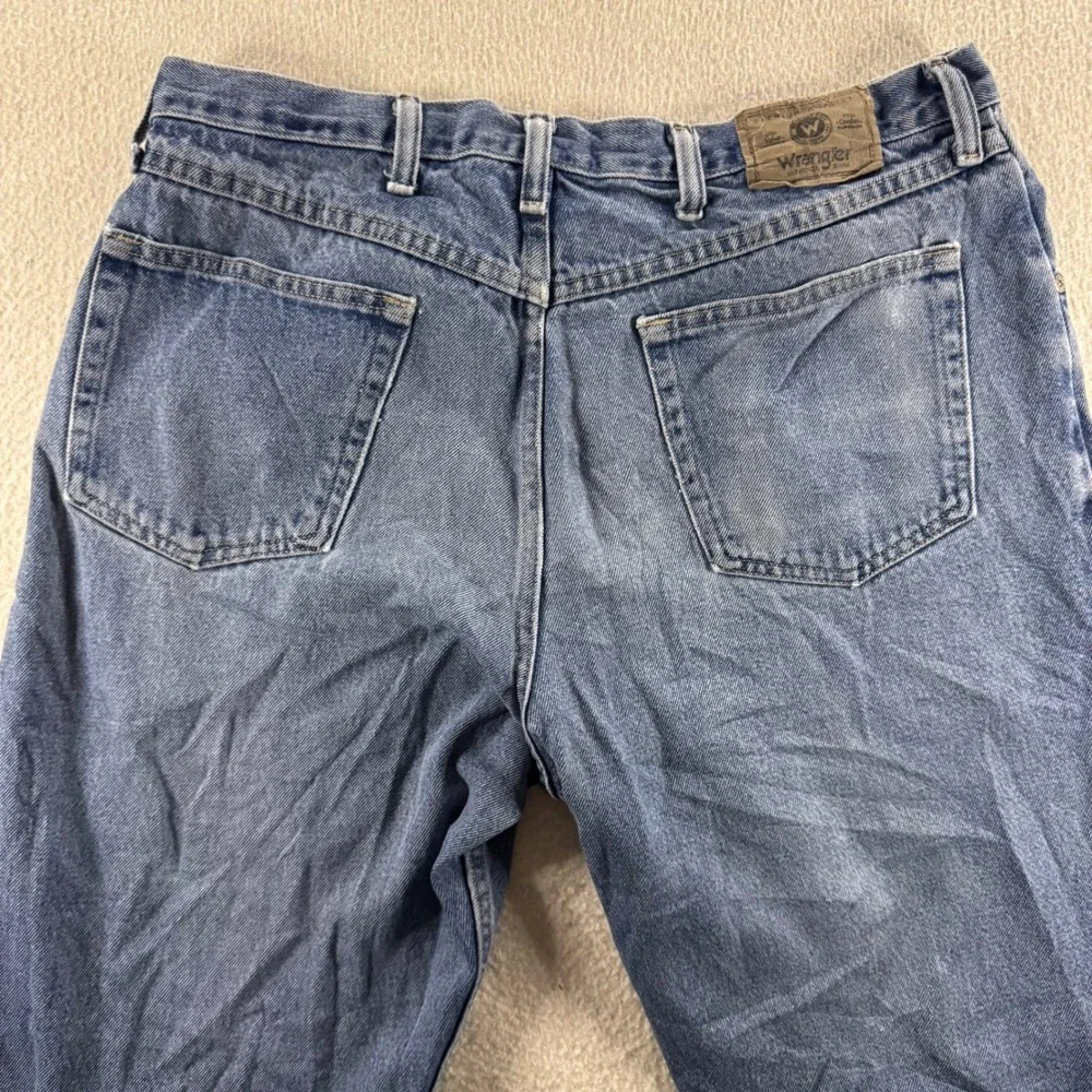 Wrangler Jeans Mens 36x32 Blue  Relaxed Fit Straight Leg‎ Denim Workwear Rugged